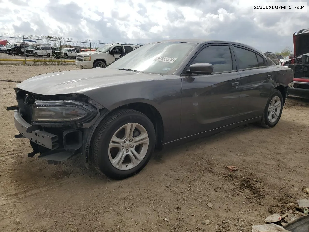 2021 Dodge Charger Sxt VIN: 2C3CDXBG7MH517984 Lot: 79735374