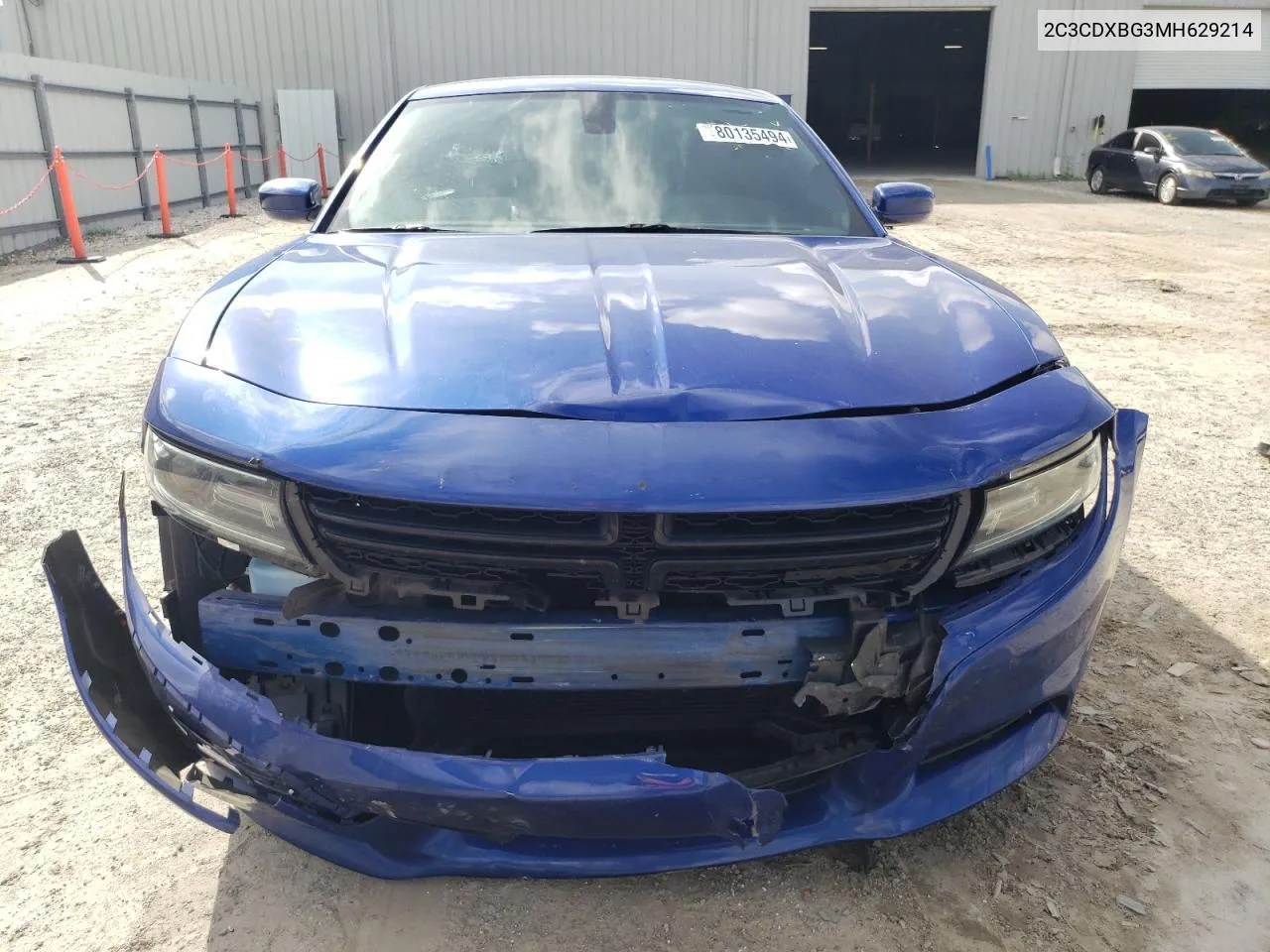 2021 Dodge Charger Sxt VIN: 2C3CDXBG3MH629214 Lot: 80135494