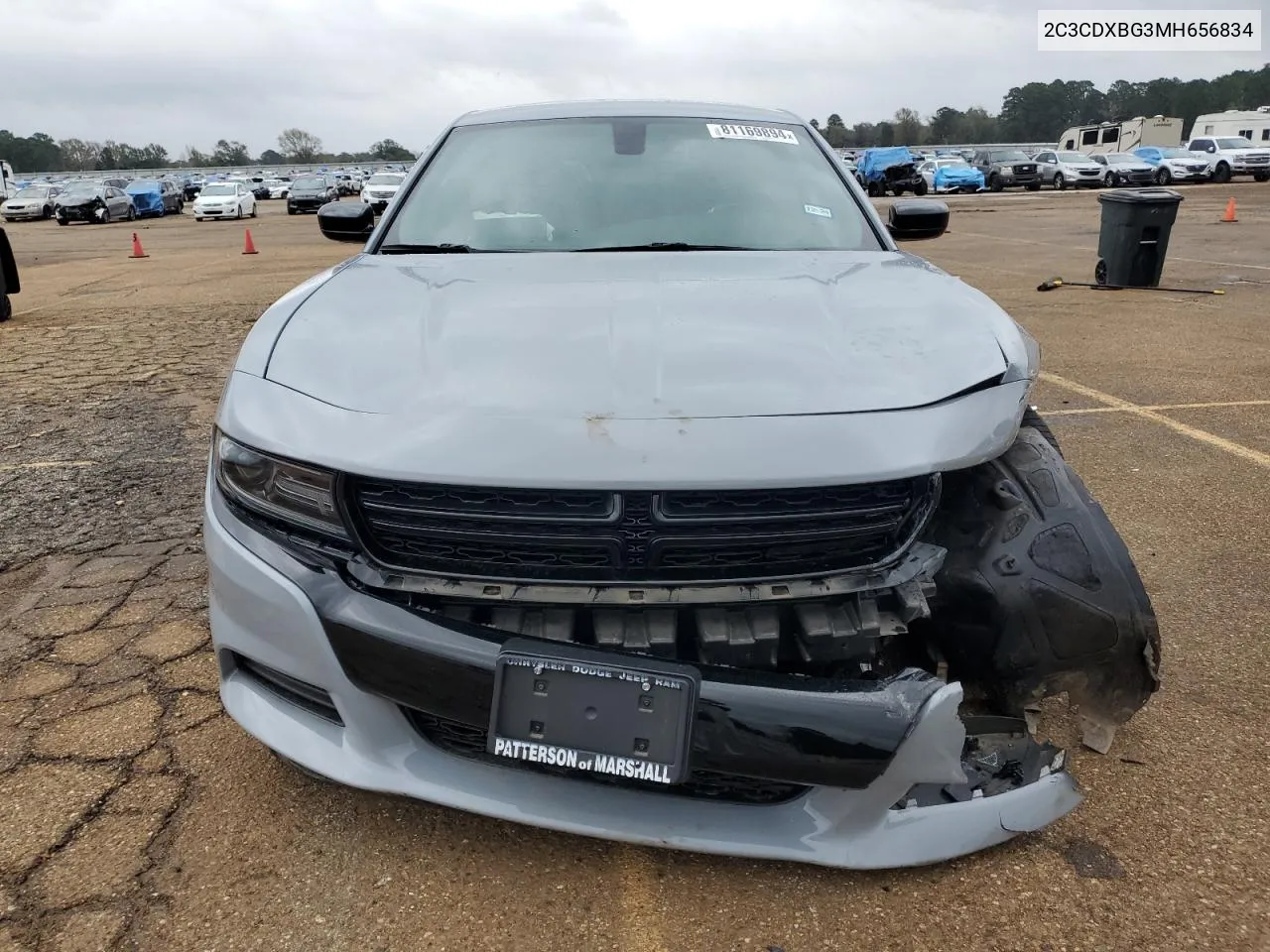 2021 Dodge Charger Sxt VIN: 2C3CDXBG3MH656834 Lot: 81169894