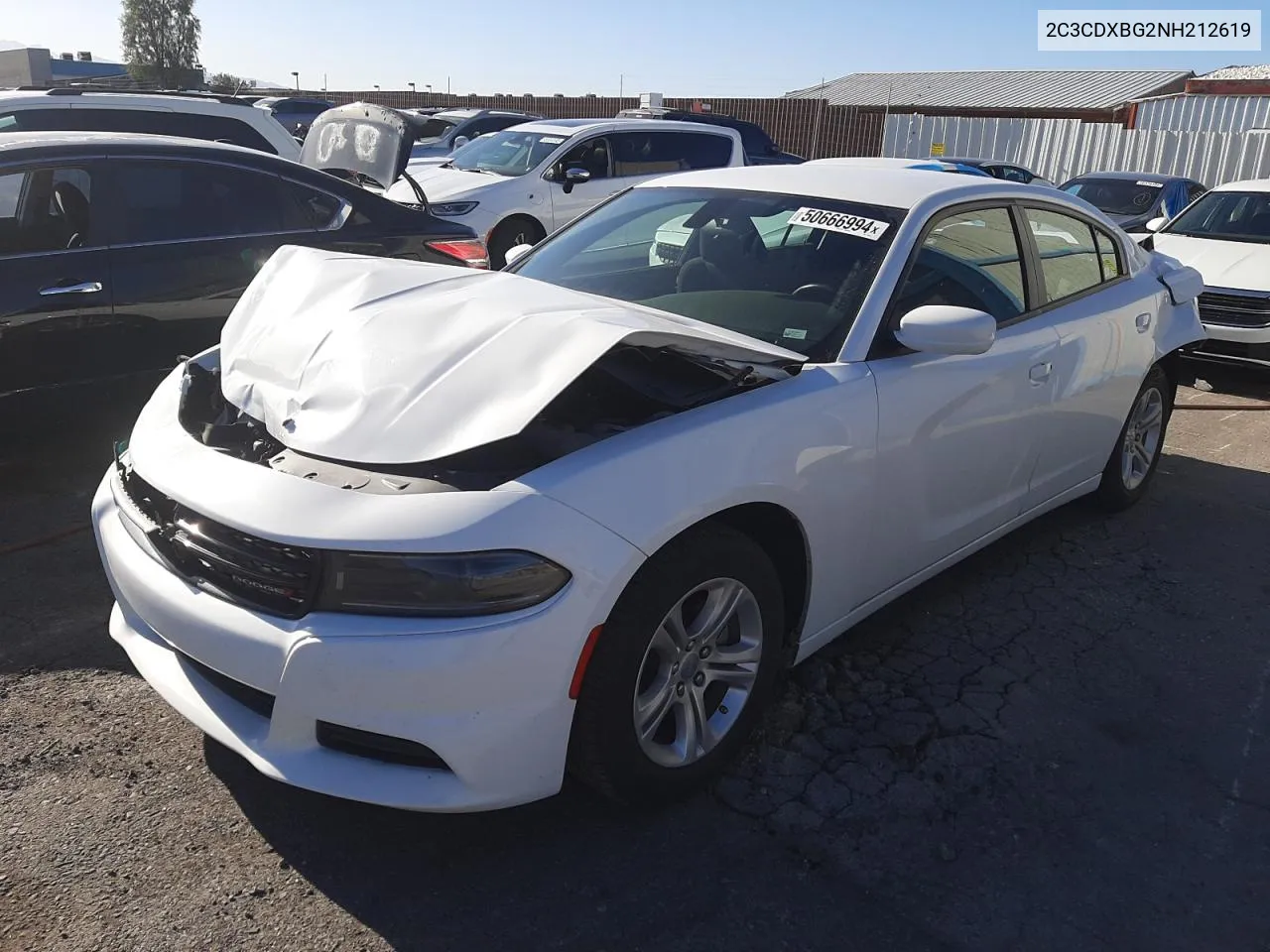 2022 Dodge Charger Sxt VIN: 2C3CDXBG2NH212619 Lot: 50666994