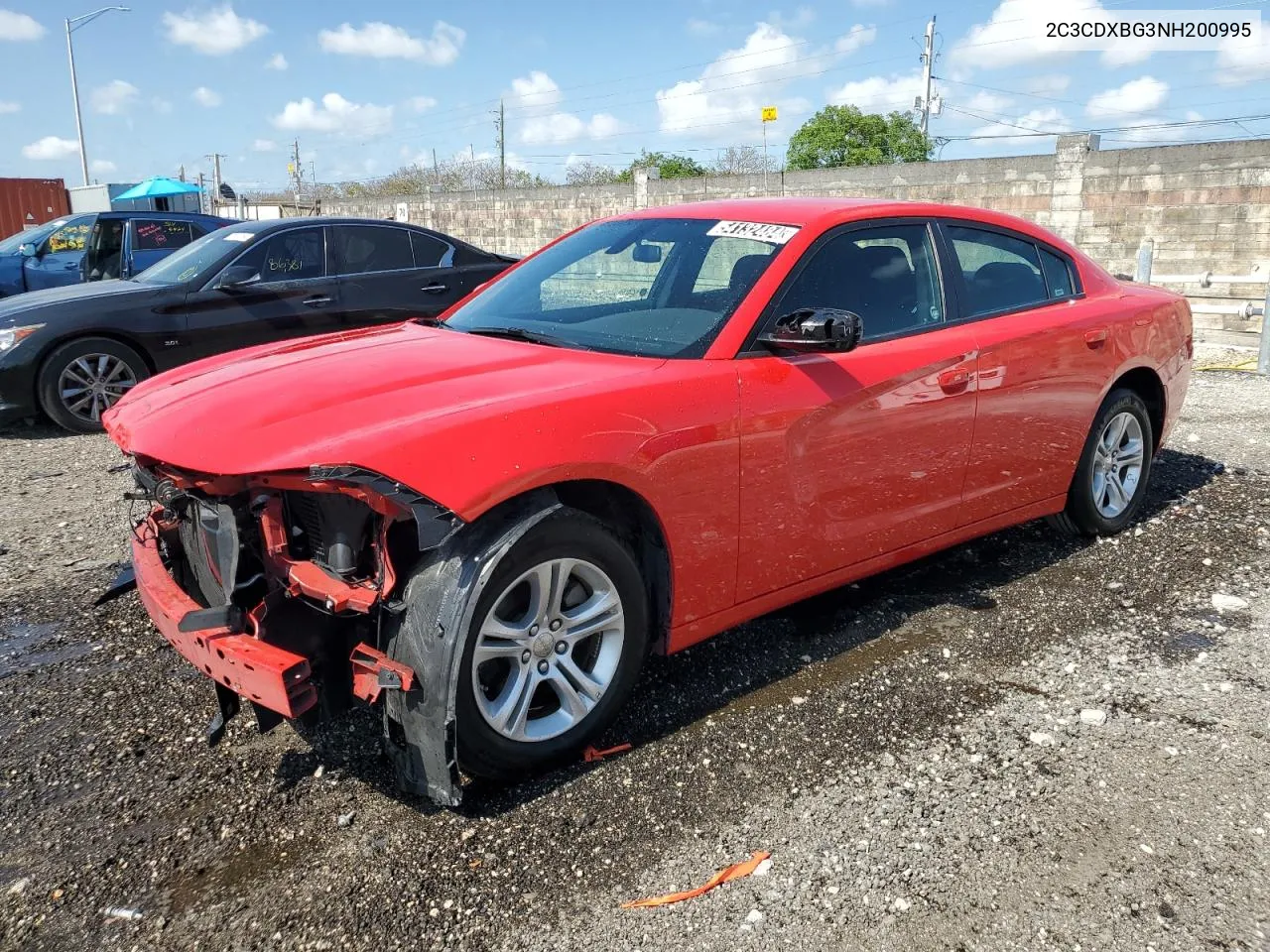 2022 Dodge Charger Sxt VIN: 2C3CDXBG3NH200995 Lot: 54132484