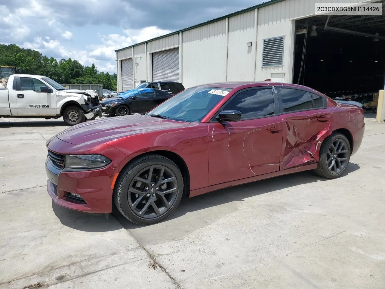 2022 Dodge Charger Sxt VIN: 2C3CDXBG5NH114426 Lot: 55716754