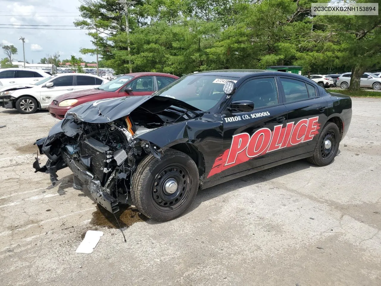 2022 Dodge Charger Police VIN: 2C3CDXKG2NH153894 Lot: 57243844