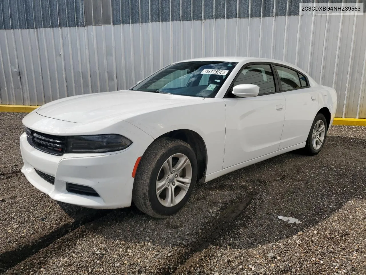 2022 Dodge Charger Sxt VIN: 2C3CDXBG4NH239563 Lot: 57344184