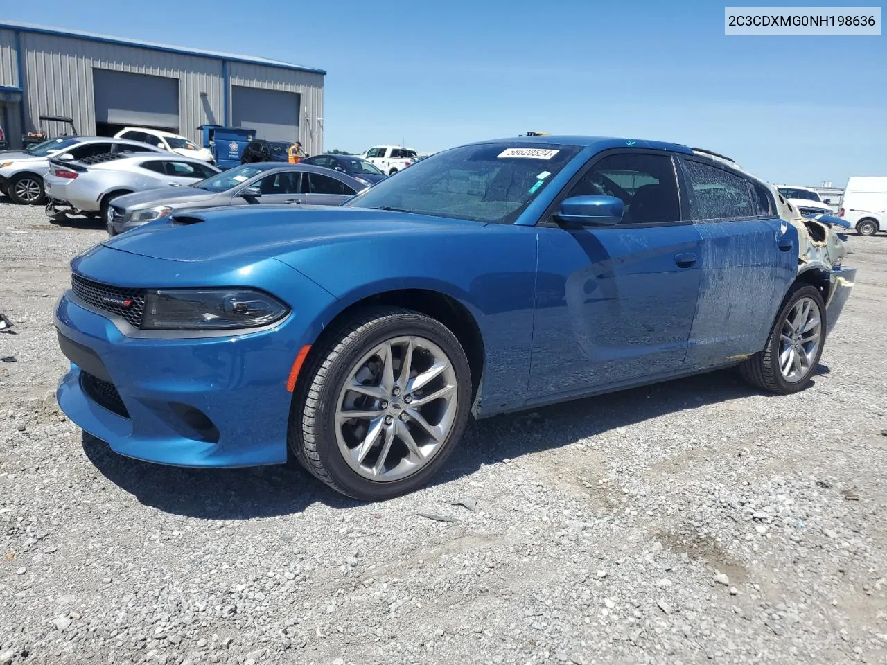 2022 Dodge Charger Gt VIN: 2C3CDXMG0NH198636 Lot: 58620524