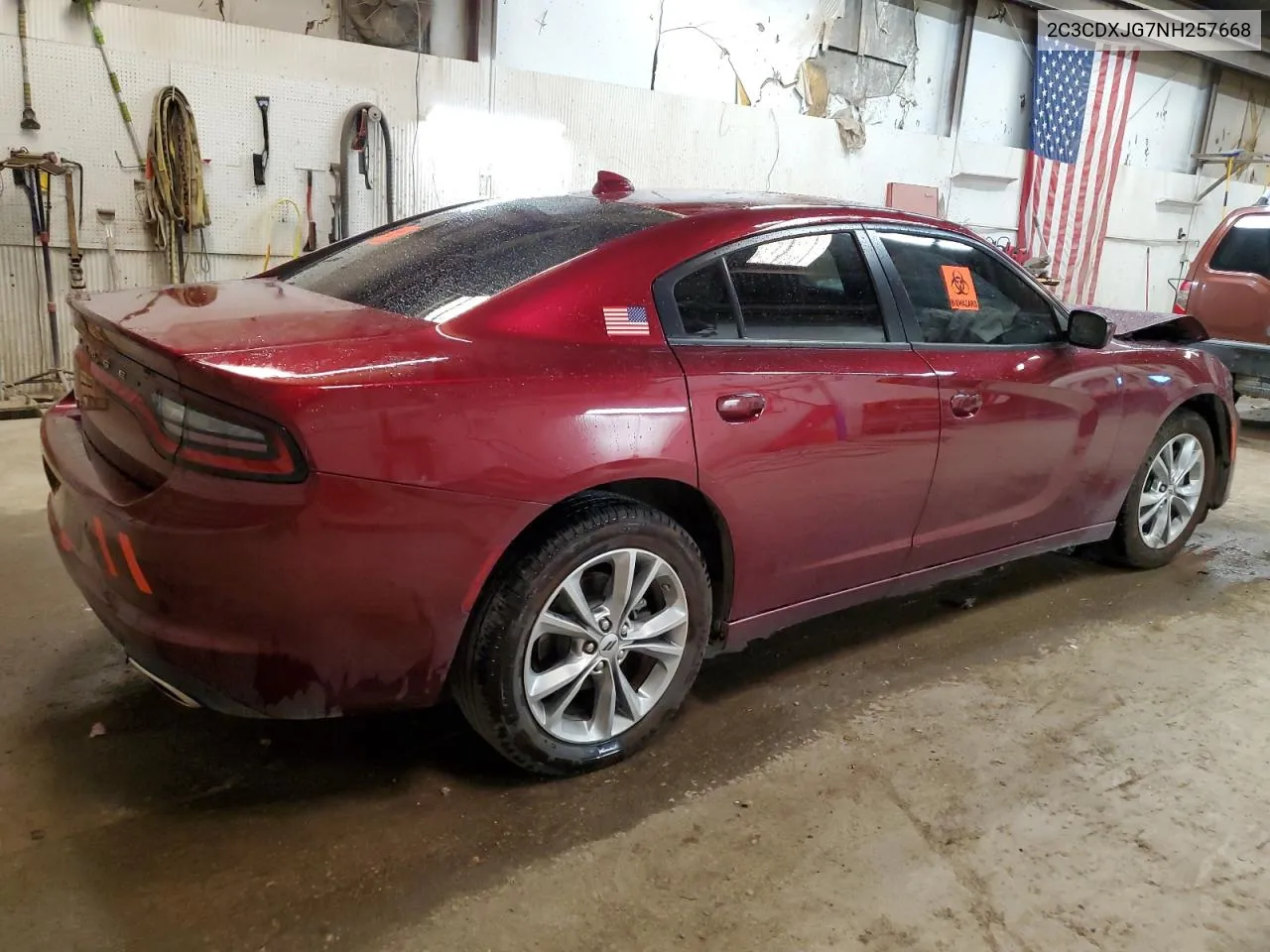 2022 Dodge Charger Sxt VIN: 2C3CDXJG7NH257668 Lot: 62030254