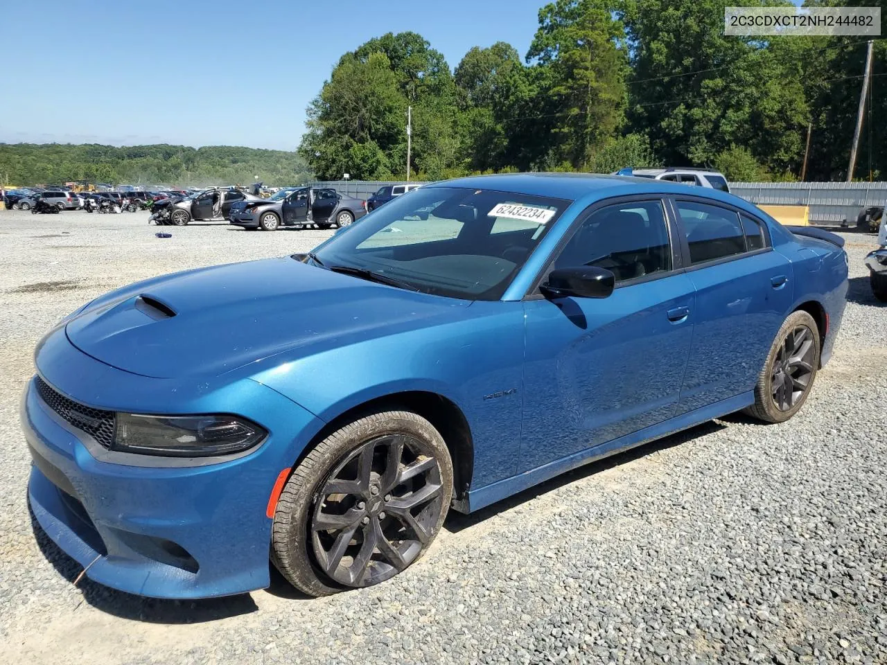 2022 Dodge Charger R/T VIN: 2C3CDXCT2NH244482 Lot: 62432234