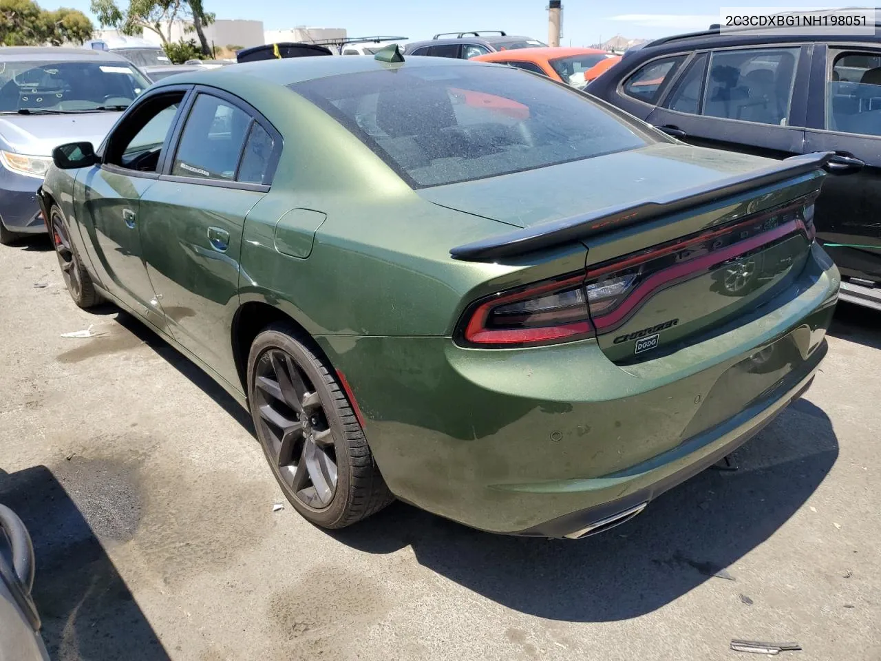 2022 Dodge Charger Sxt VIN: 2C3CDXBG1NH198051 Lot: 63317434