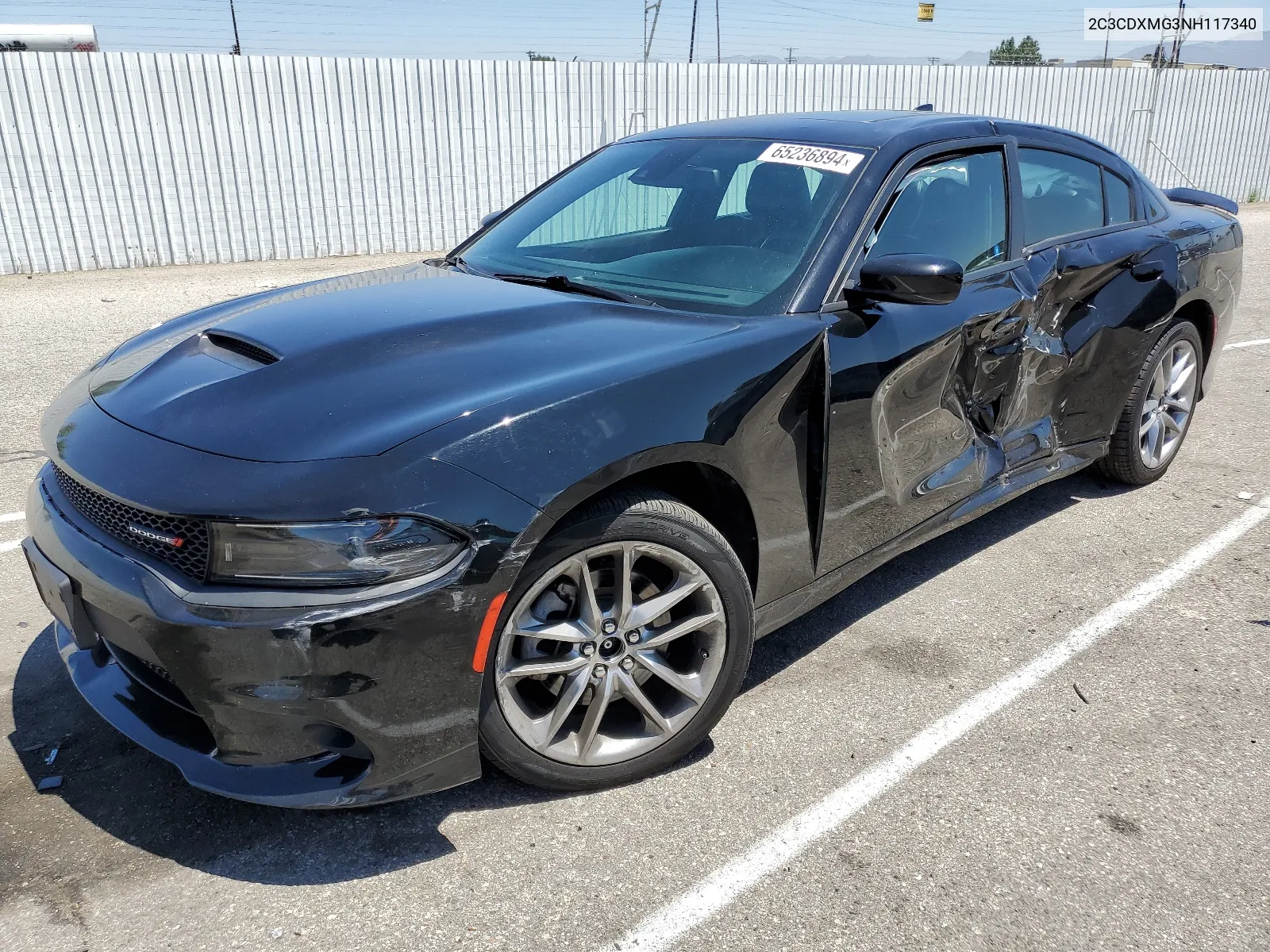 2022 Dodge Charger Gt VIN: 2C3CDXMG3NH117340 Lot: 65236894