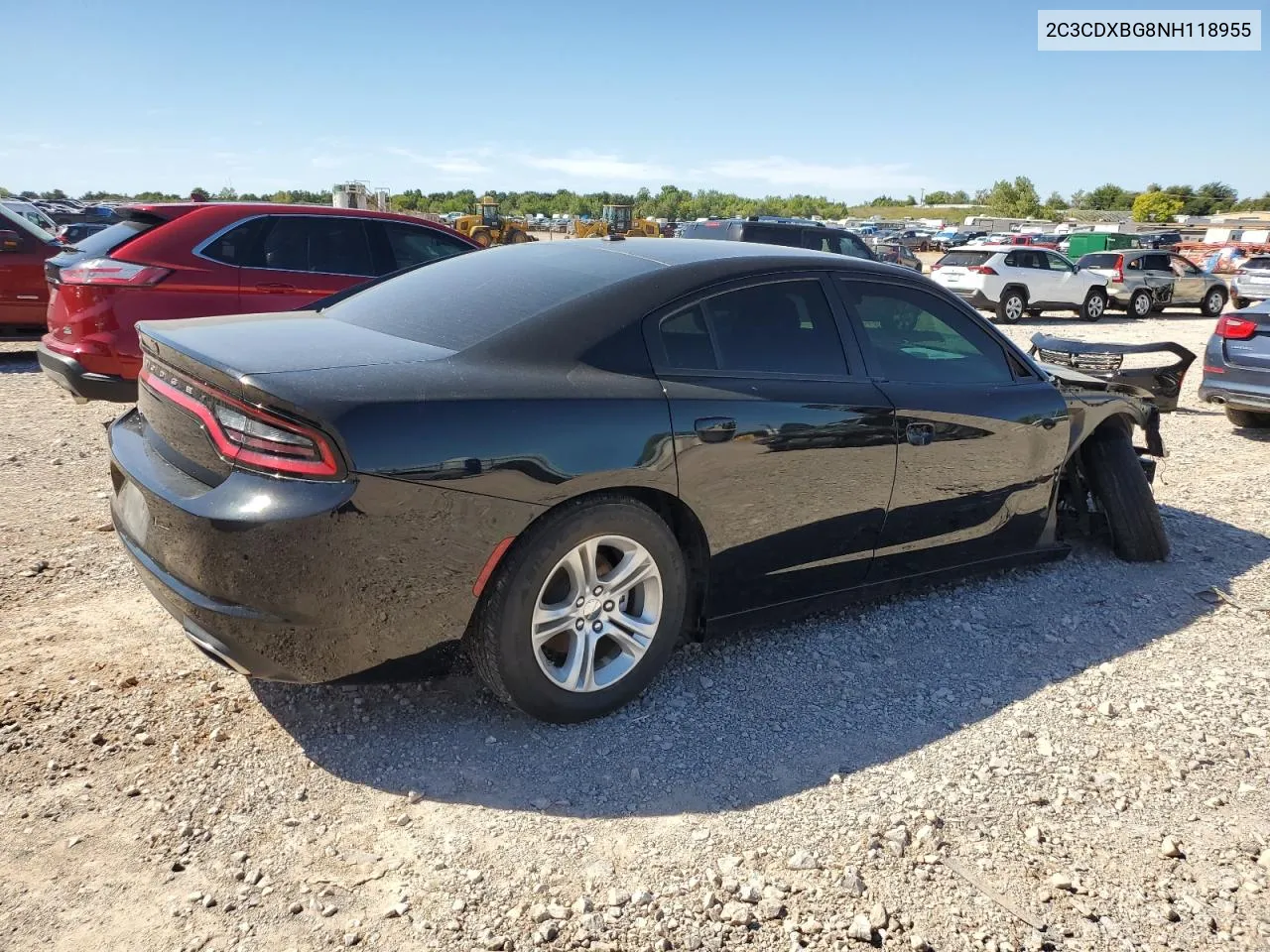 2022 Dodge Charger Sxt VIN: 2C3CDXBG8NH118955 Lot: 67961304