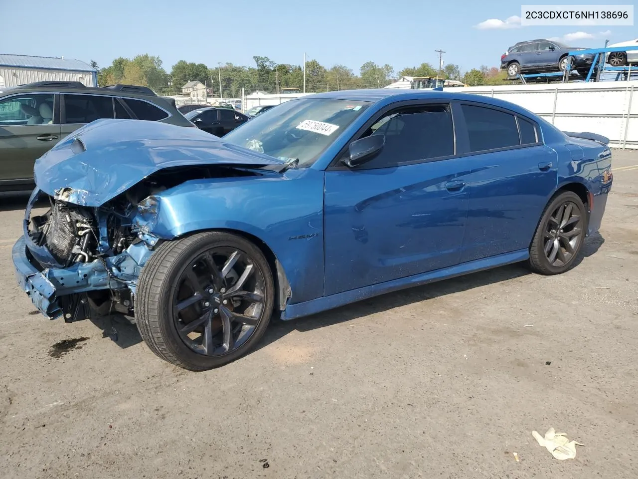 2022 Dodge Charger R/T VIN: 2C3CDXCT6NH138696 Lot: 69750044