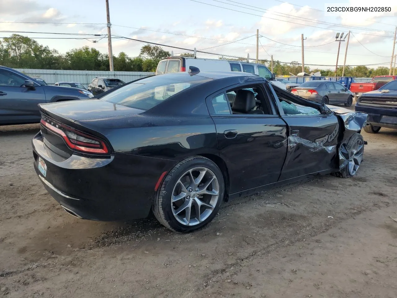 2022 Dodge Charger Sxt VIN: 2C3CDXBG9NH202850 Lot: 71105544