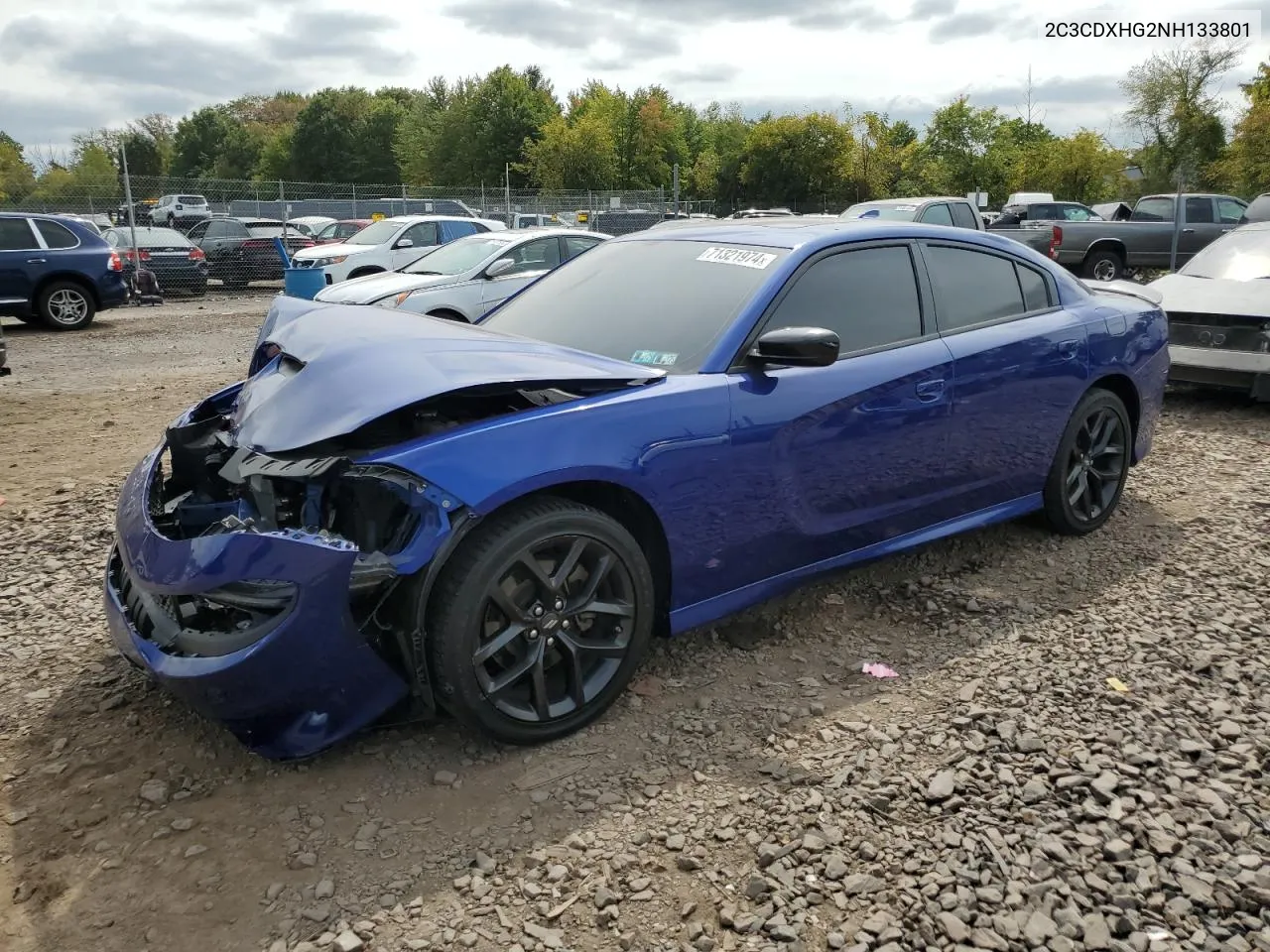 2022 Dodge Charger Gt VIN: 2C3CDXHG2NH133801 Lot: 71321974