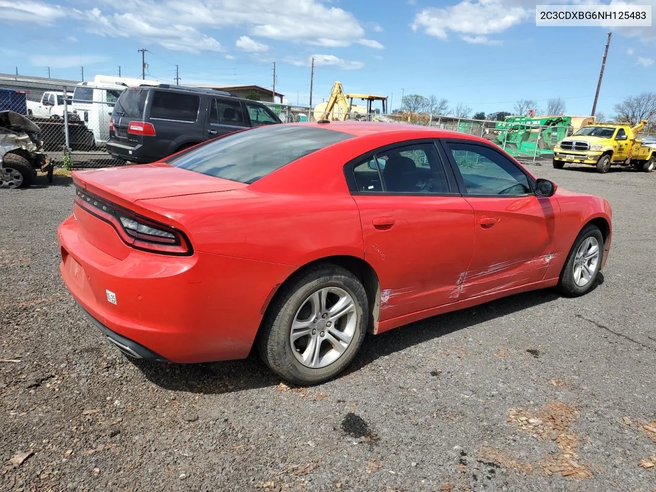 2022 Dodge Charger Sxt VIN: 2C3CDXBG6NH125483 Lot: 72290044