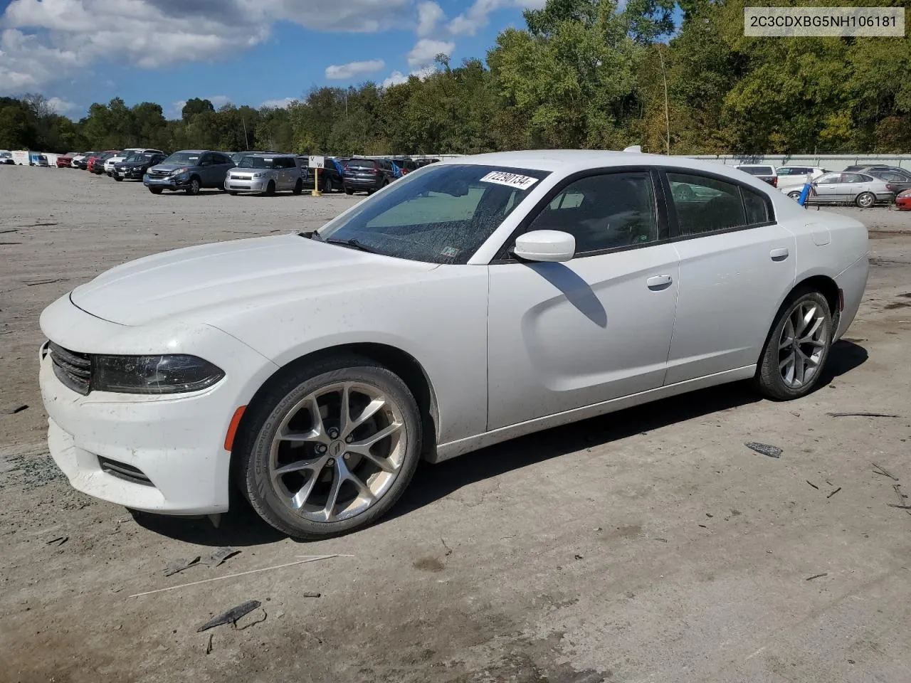 2022 Dodge Charger Sxt VIN: 2C3CDXBG5NH106181 Lot: 72290134