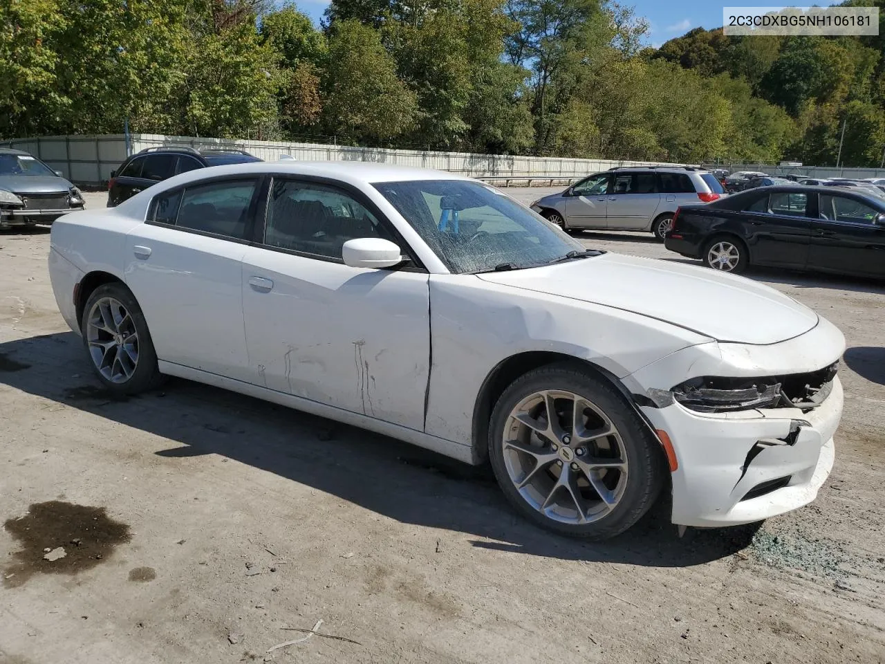 2022 Dodge Charger Sxt VIN: 2C3CDXBG5NH106181 Lot: 72290134