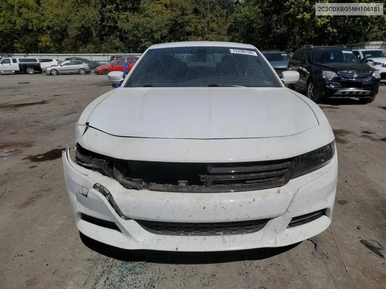 2022 Dodge Charger Sxt VIN: 2C3CDXBG5NH106181 Lot: 72290134