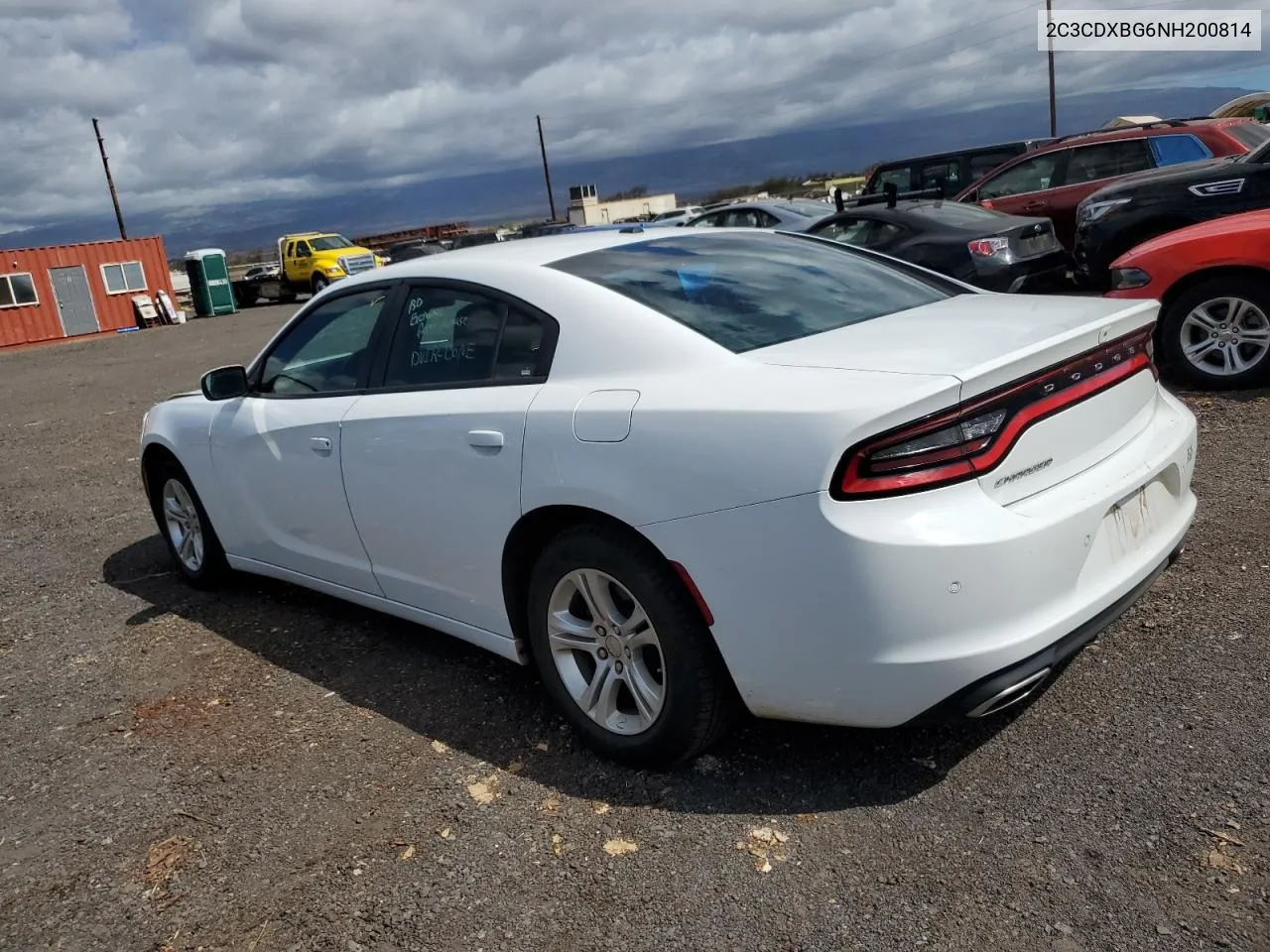 2022 Dodge Charger Sxt VIN: 2C3CDXBG6NH200814 Lot: 72290674