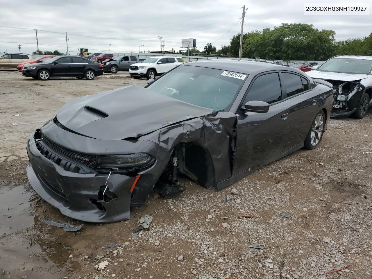 2022 Dodge Charger Gt VIN: 2C3CDXHG3NH109927 Lot: 72602514