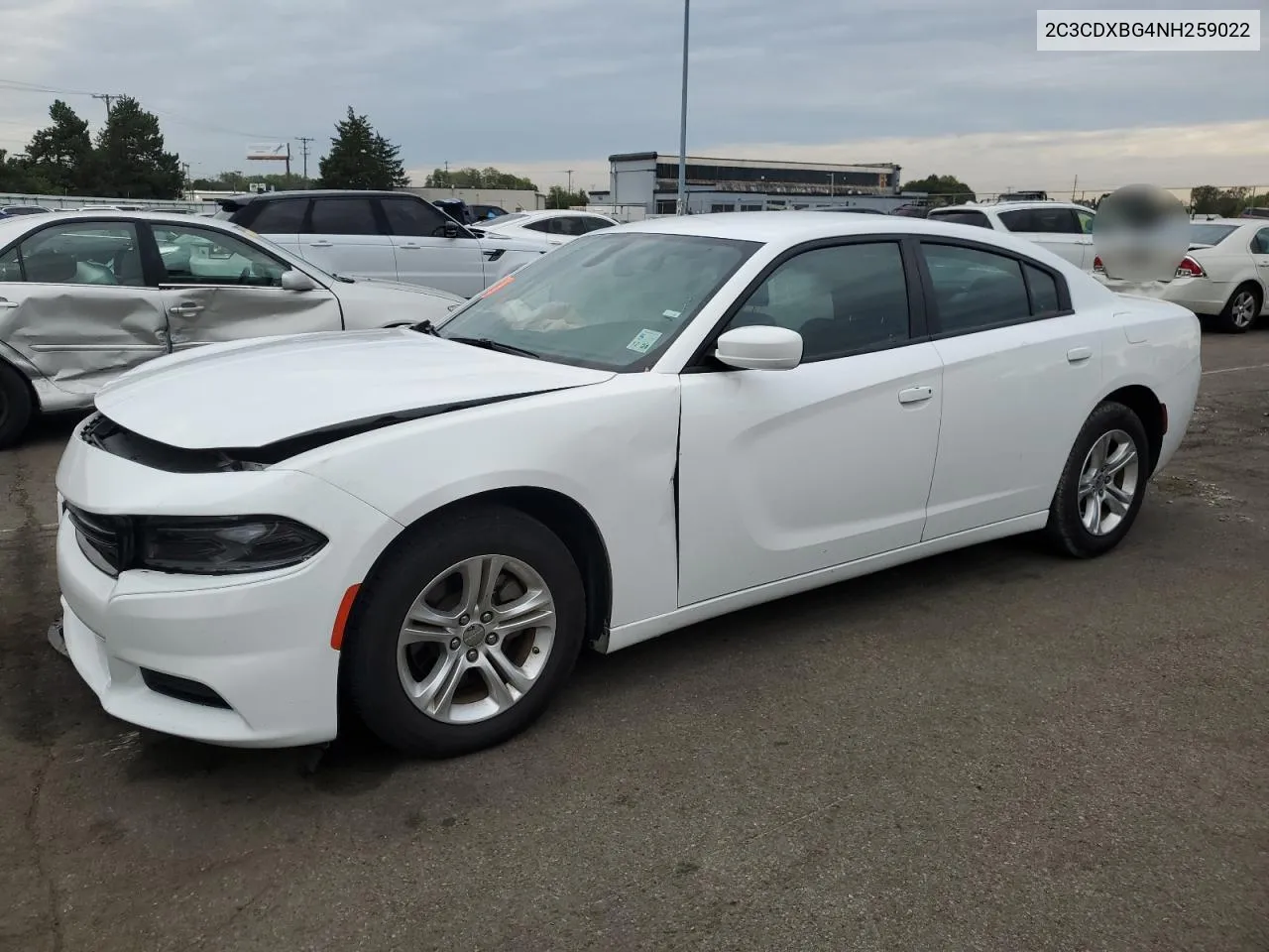 2022 Dodge Charger Sxt VIN: 2C3CDXBG4NH259022 Lot: 72852984