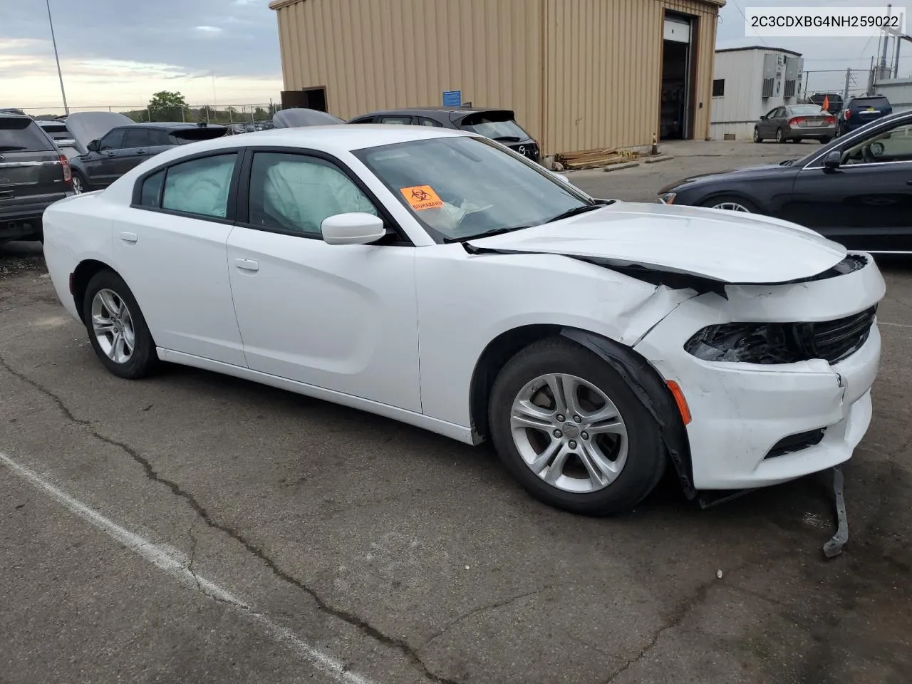 2022 Dodge Charger Sxt VIN: 2C3CDXBG4NH259022 Lot: 72852984