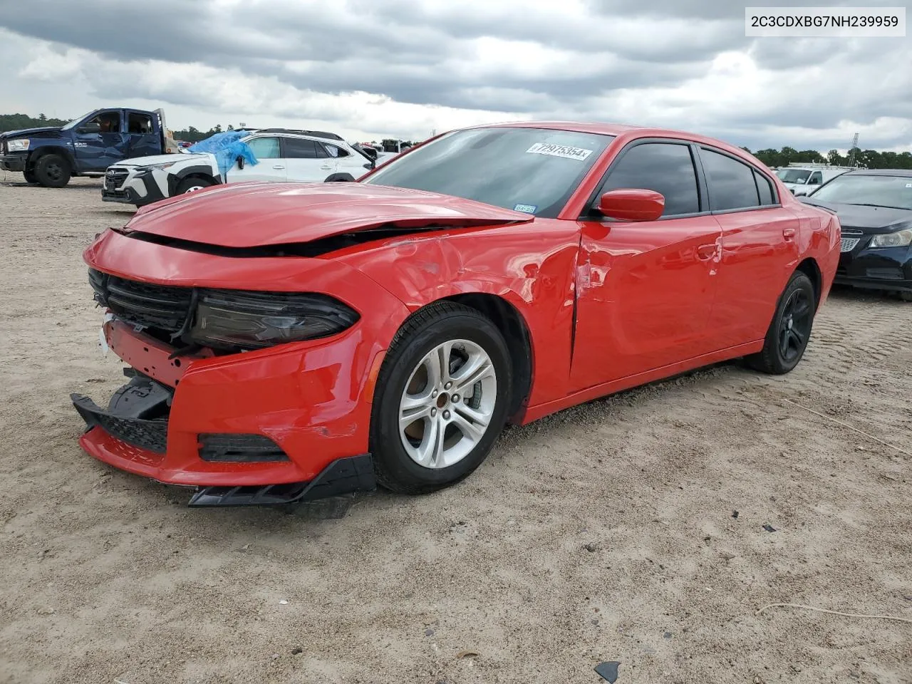 2022 Dodge Charger Sxt VIN: 2C3CDXBG7NH239959 Lot: 72975354