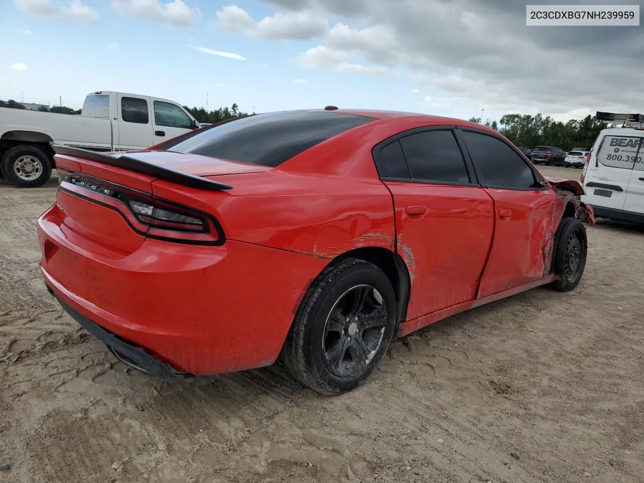 2022 Dodge Charger Sxt VIN: 2C3CDXBG7NH239959 Lot: 72975354