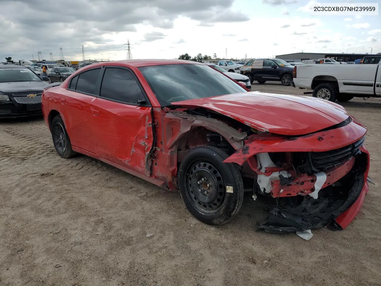 2022 Dodge Charger Sxt VIN: 2C3CDXBG7NH239959 Lot: 72975354