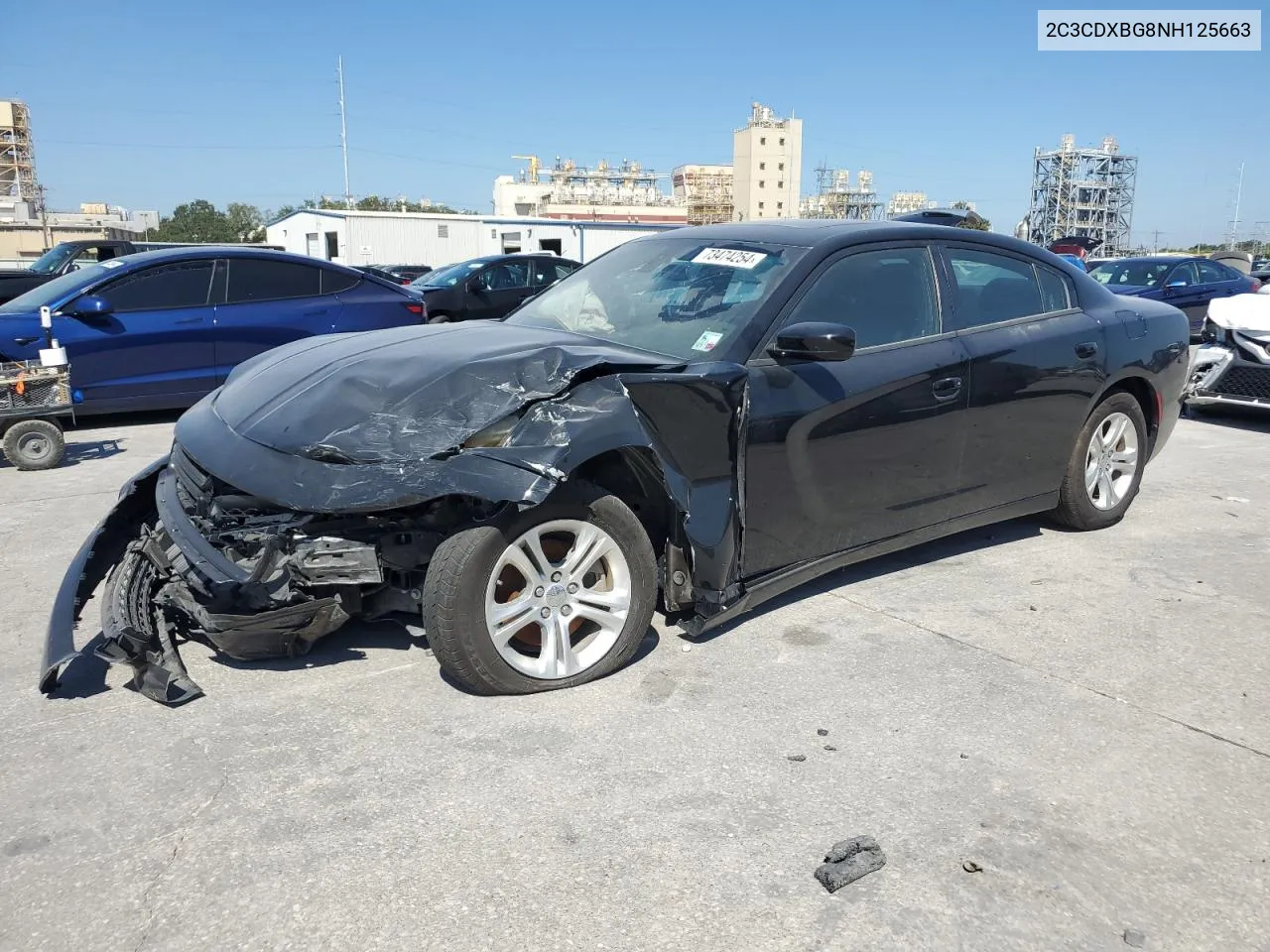 2022 Dodge Charger Sxt VIN: 2C3CDXBG8NH125663 Lot: 73474254