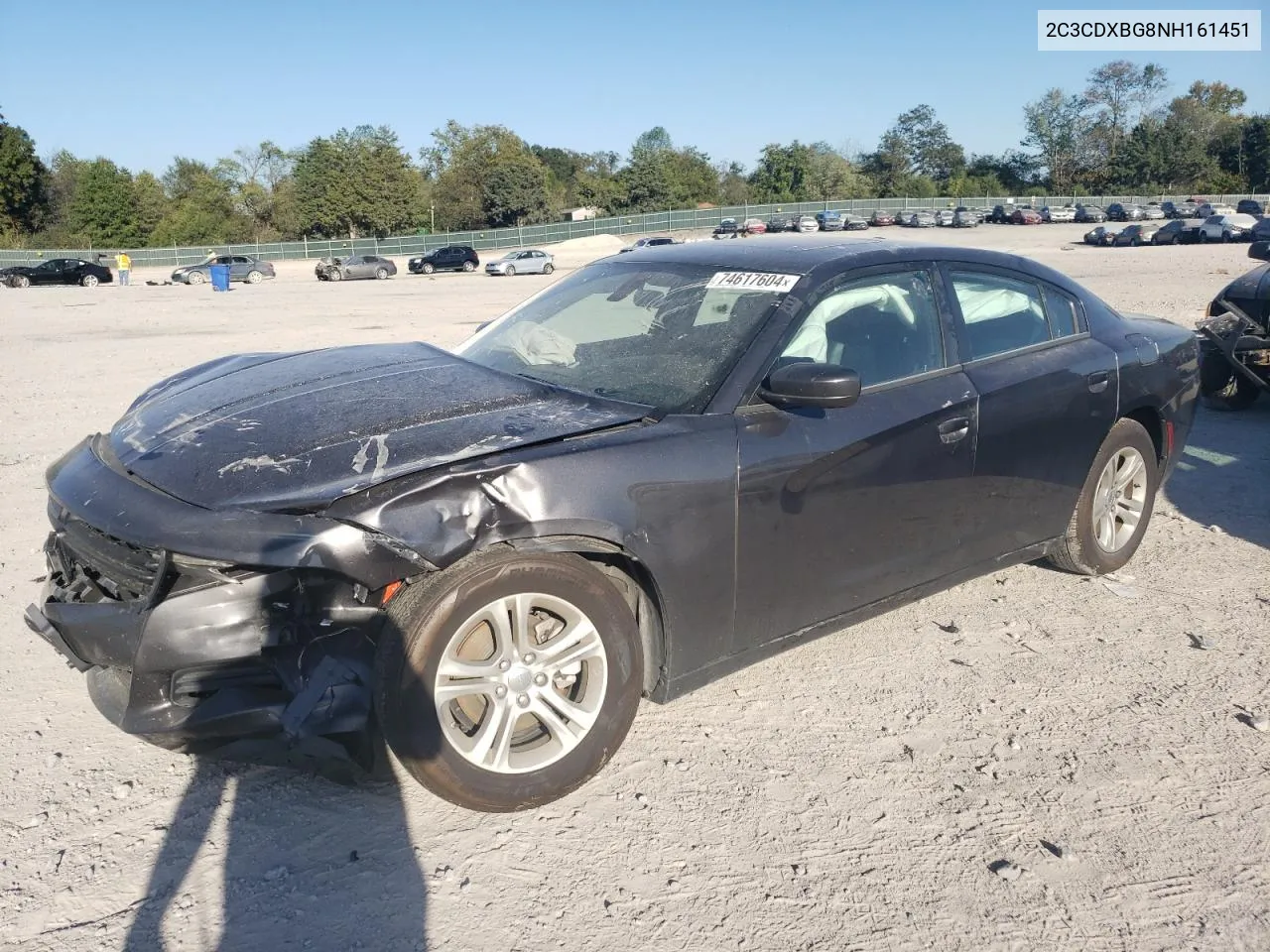 2022 Dodge Charger Sxt VIN: 2C3CDXBG8NH161451 Lot: 74617604