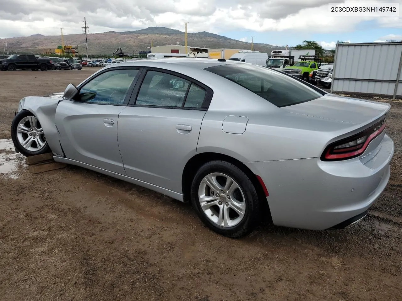 2022 Dodge Charger Sxt VIN: 2C3CDXBG3NH149742 Lot: 75034644