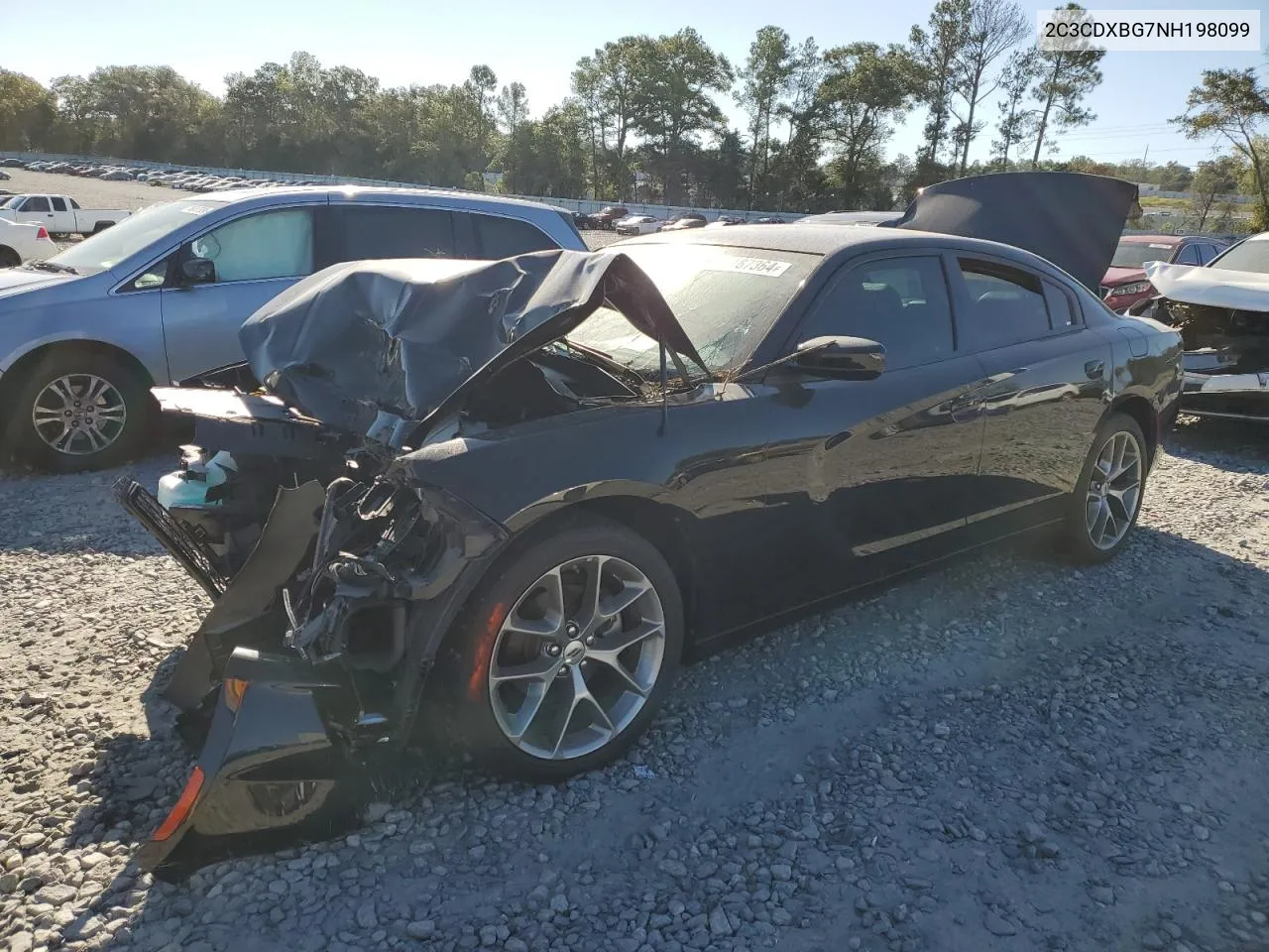 2022 Dodge Charger Sxt VIN: 2C3CDXBG7NH198099 Lot: 75187364