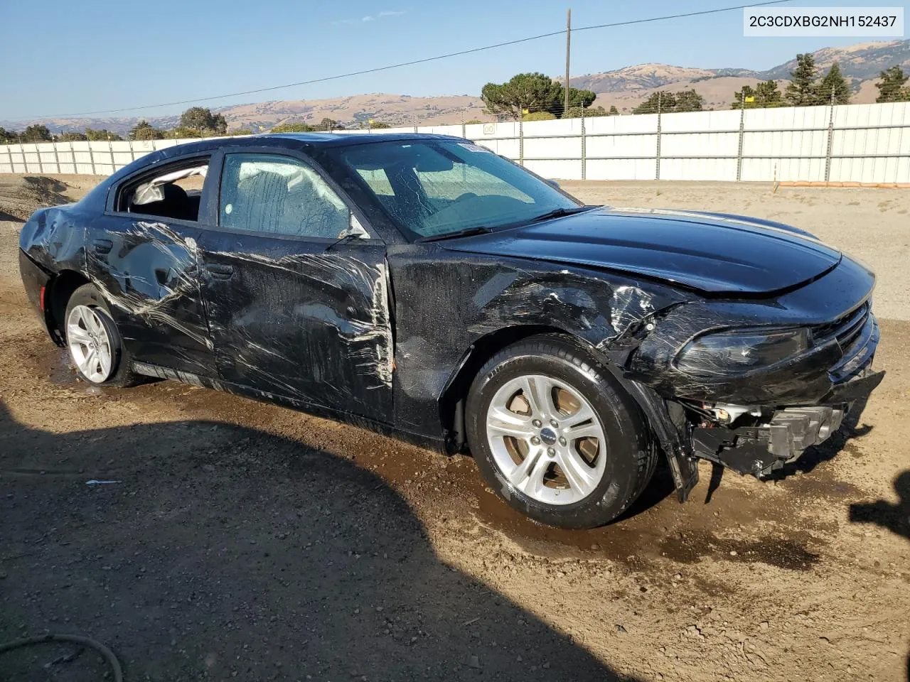 2022 Dodge Charger Sxt VIN: 2C3CDXBG2NH152437 Lot: 75233994