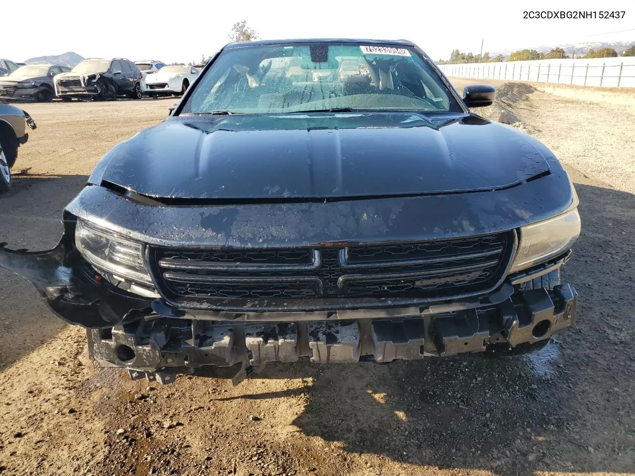 2022 Dodge Charger Sxt VIN: 2C3CDXBG2NH152437 Lot: 75233994