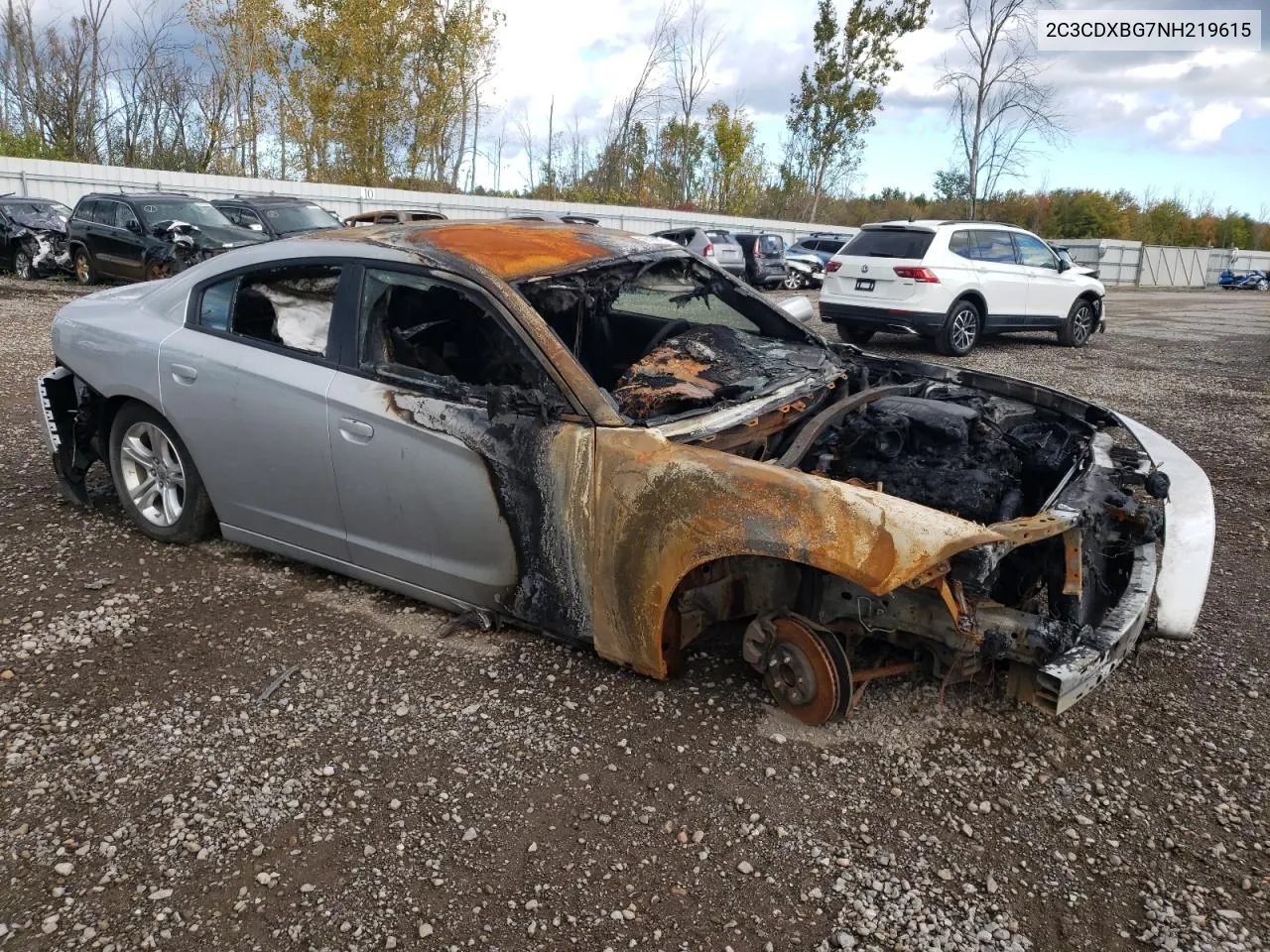 2022 Dodge Charger Sxt VIN: 2C3CDXBG7NH219615 Lot: 75251304