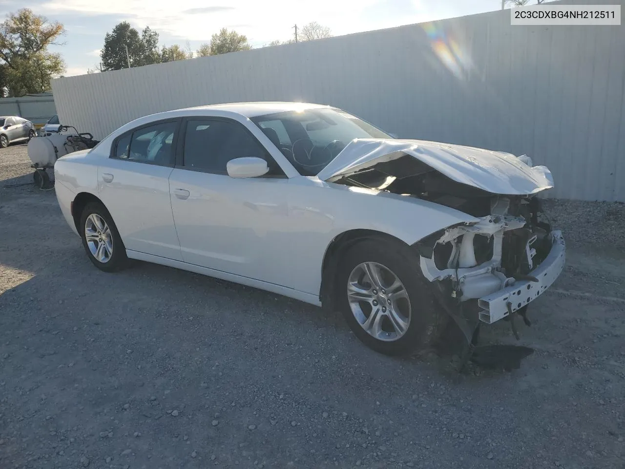 2022 Dodge Charger Sxt VIN: 2C3CDXBG4NH212511 Lot: 75310764