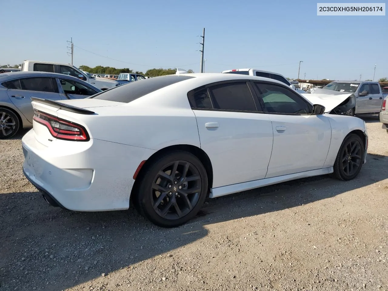 2022 Dodge Charger Gt VIN: 2C3CDXHG5NH206174 Lot: 75535264