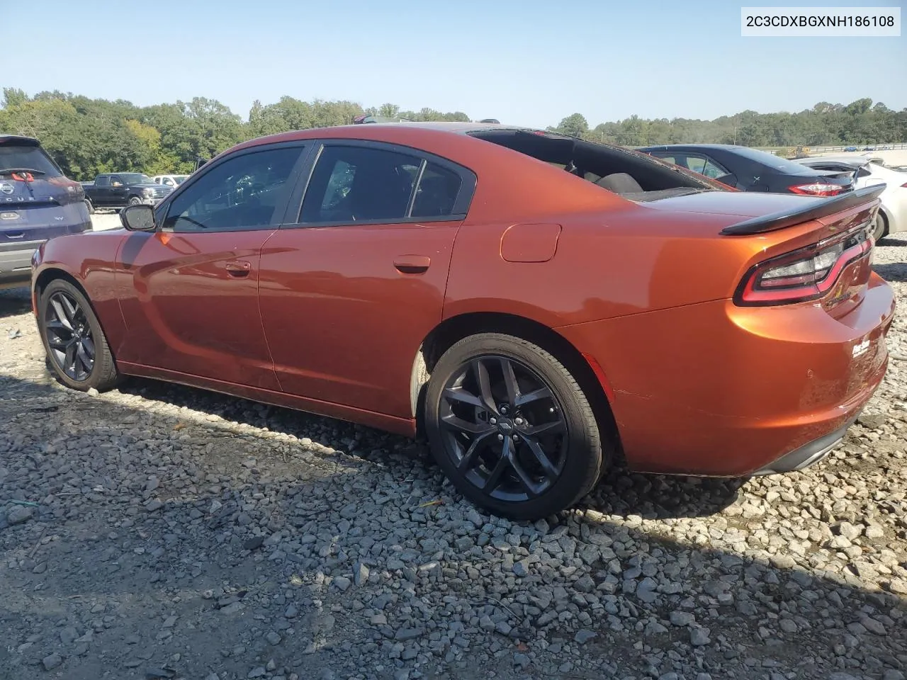 2022 Dodge Charger Sxt VIN: 2C3CDXBGXNH186108 Lot: 75660944