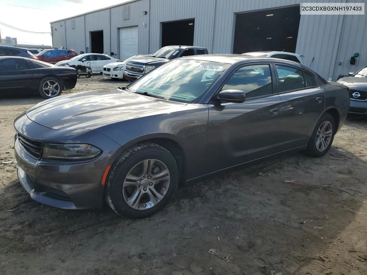 2022 Dodge Charger Sxt VIN: 2C3CDXBGXNH197433 Lot: 75679624