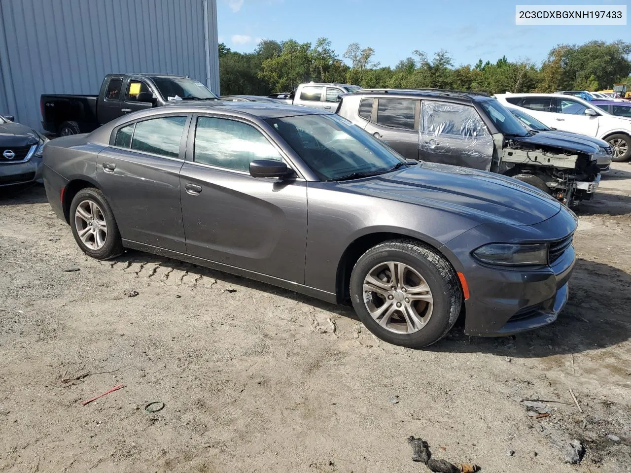 2022 Dodge Charger Sxt VIN: 2C3CDXBGXNH197433 Lot: 75679624