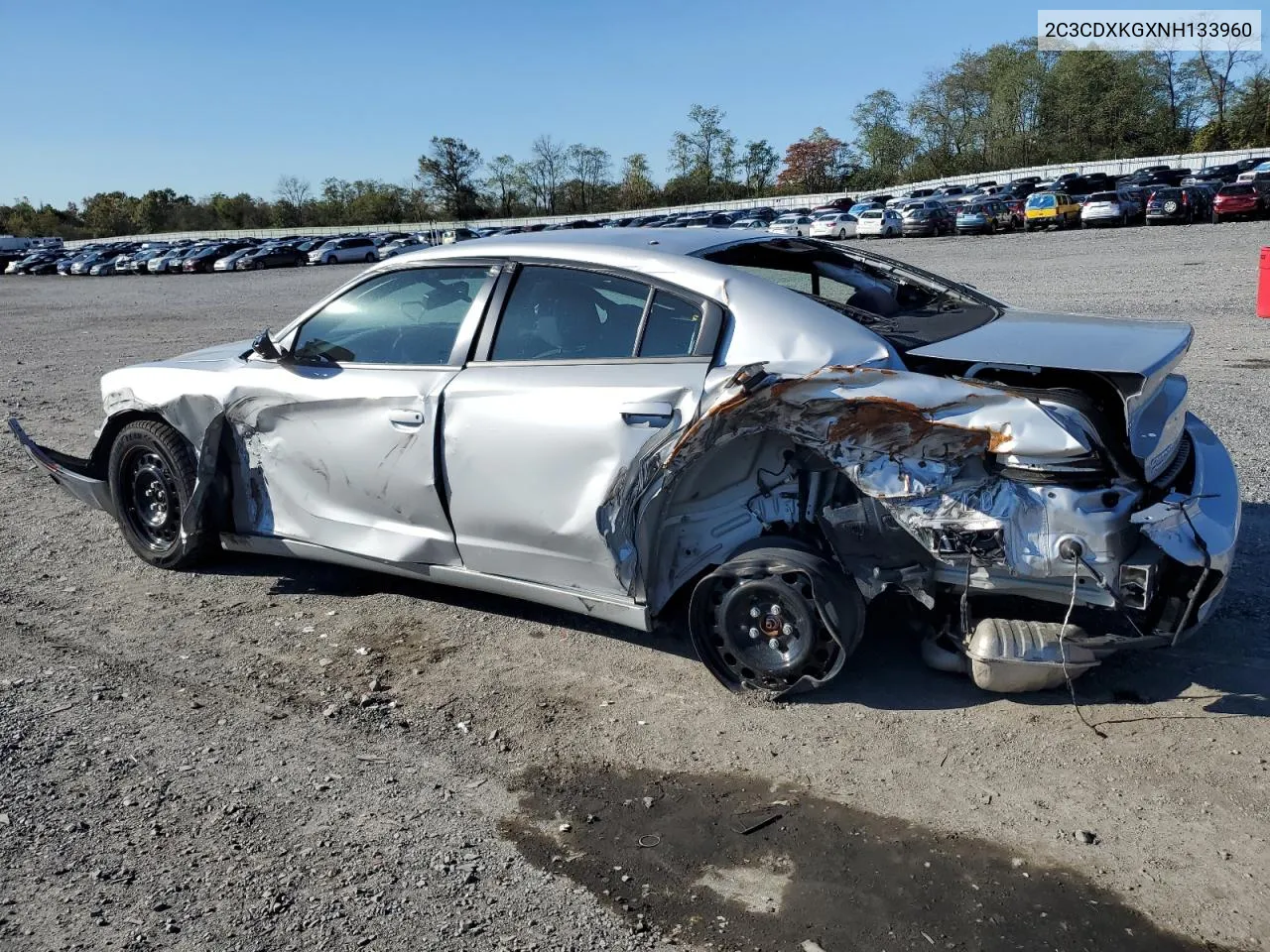 2022 Dodge Charger Police VIN: 2C3CDXKGXNH133960 Lot: 75735084