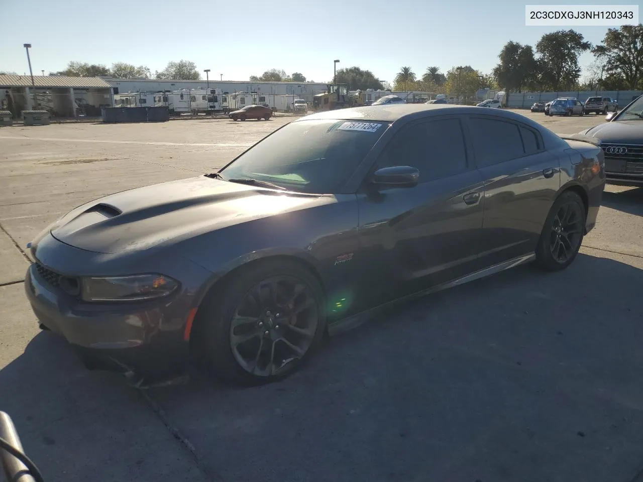 2022 Dodge Charger Scat Pack VIN: 2C3CDXGJ3NH120343 Lot: 75771264