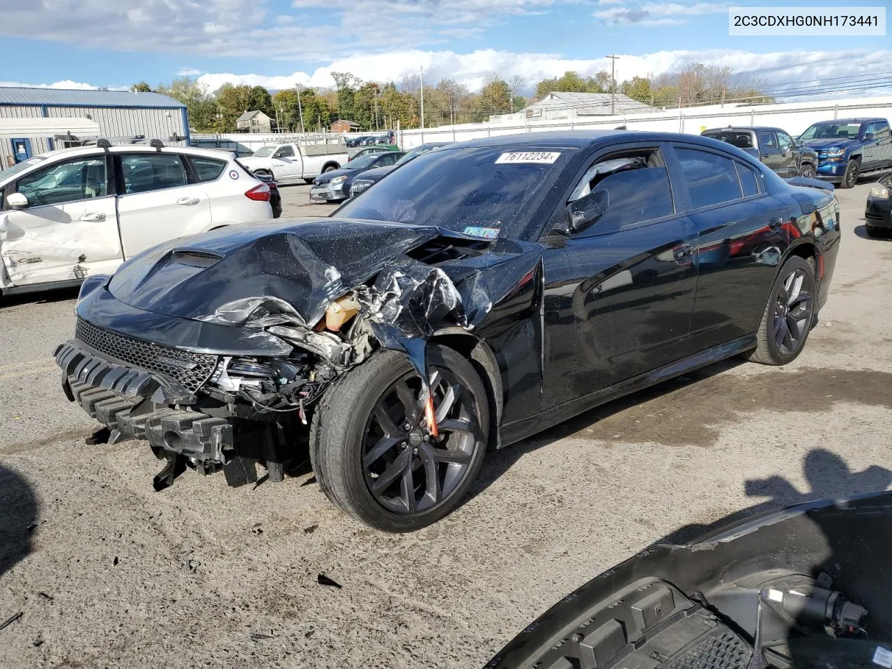 2022 Dodge Charger Gt VIN: 2C3CDXHG0NH173441 Lot: 76112234