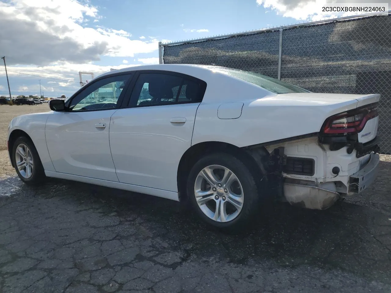 2022 Dodge Charger Sxt VIN: 2C3CDXBG8NH224063 Lot: 76390104