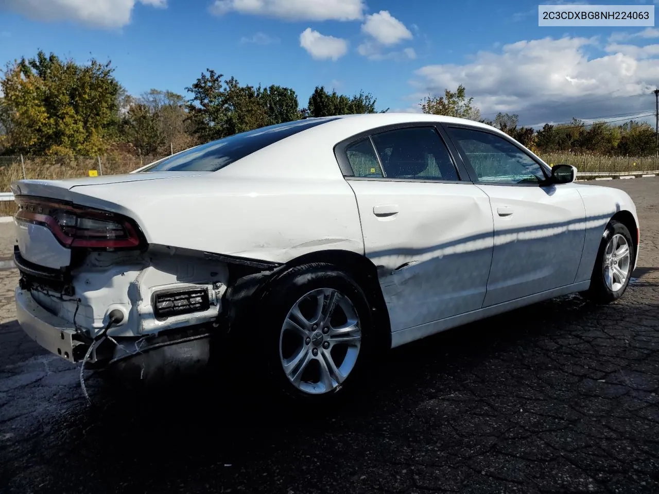 2022 Dodge Charger Sxt VIN: 2C3CDXBG8NH224063 Lot: 76390104