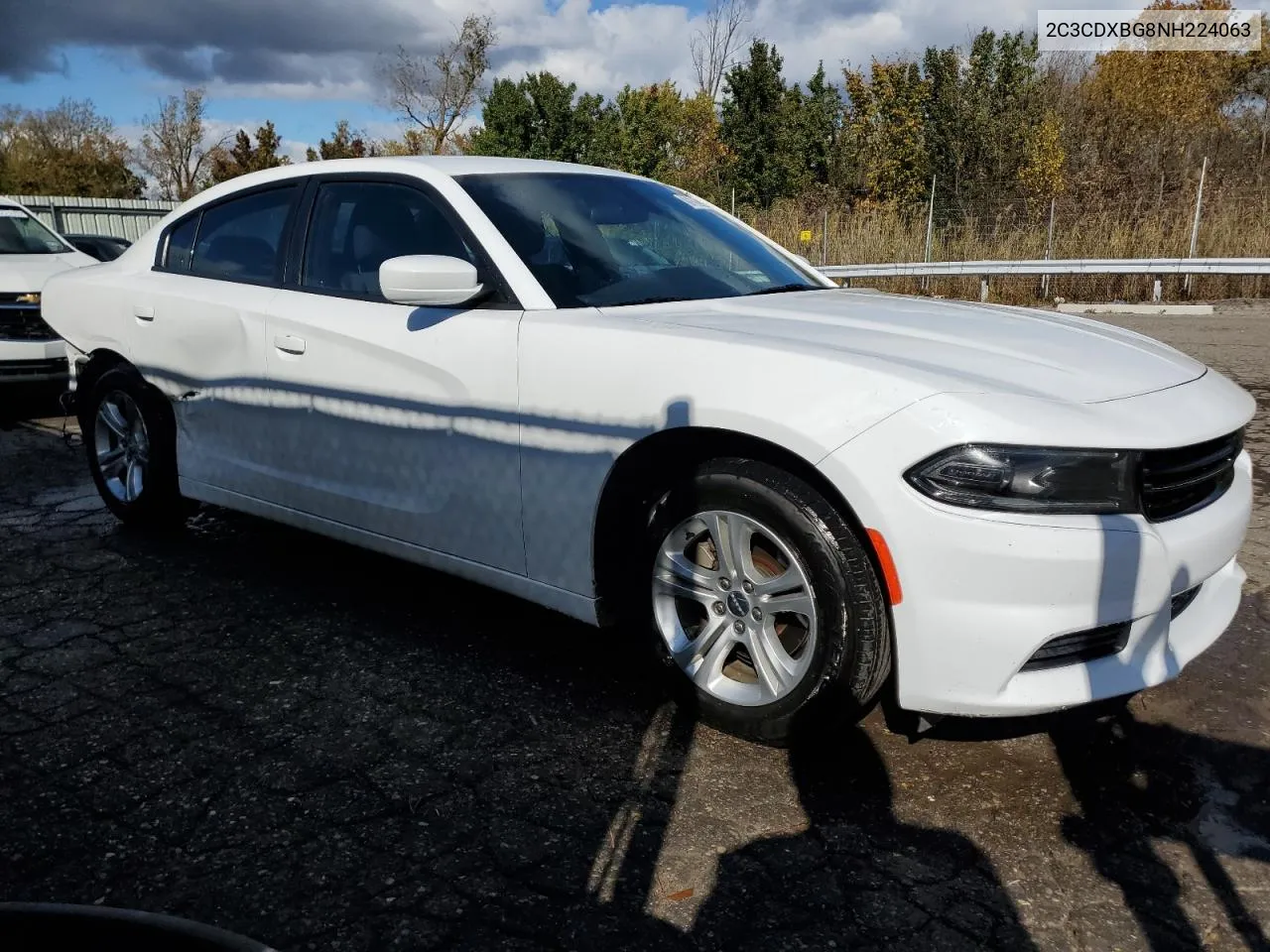 2022 Dodge Charger Sxt VIN: 2C3CDXBG8NH224063 Lot: 76390104