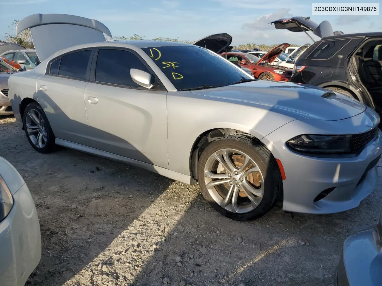 2022 Dodge Charger Gt VIN: 2C3CDXHG3NH149876 Lot: 76392434