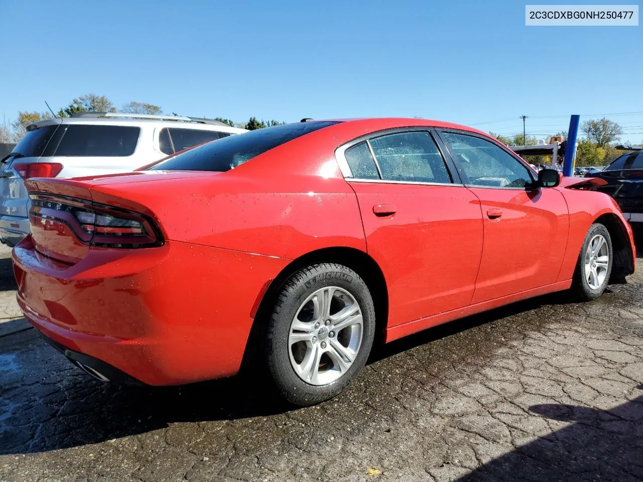 2022 Dodge Charger Sxt VIN: 2C3CDXBG0NH250477 Lot: 76471844