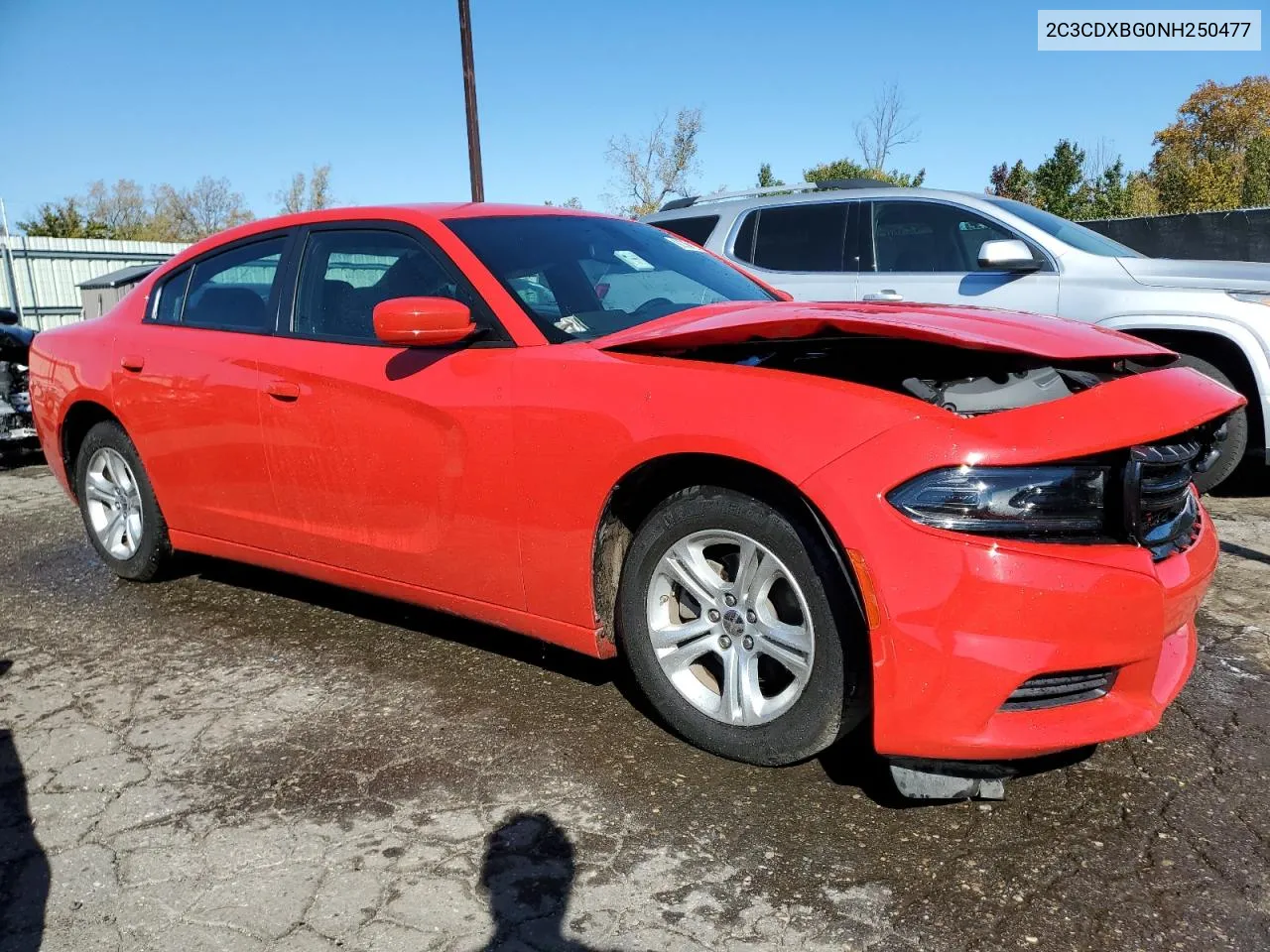 2022 Dodge Charger Sxt VIN: 2C3CDXBG0NH250477 Lot: 76471844