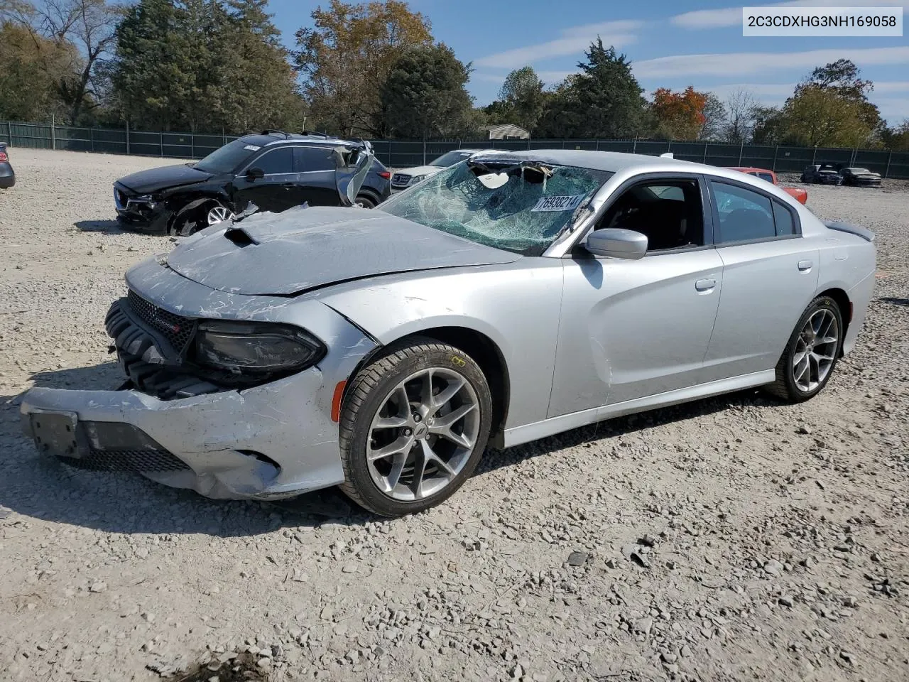 2022 Dodge Charger Gt VIN: 2C3CDXHG3NH169058 Lot: 76938214